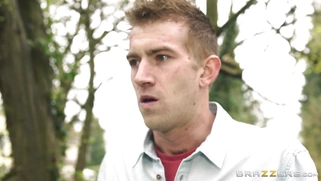 Anita Bellini drops to her knees to suck him off