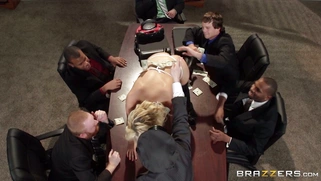 Kagney Linn Karter gives all the shady gangsters a striptease show