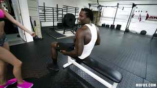 Hime Marie and Louis Smalls have fun in the gym