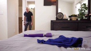 Zachary spies on Emily Right playing with her vibrator